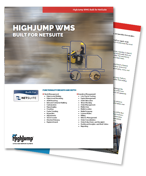 HighJump WMS for NetSuite Balloon One